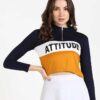 Attitude Casual Full Sleeve Contrast Hooded Sweatshirt | KOQAINE